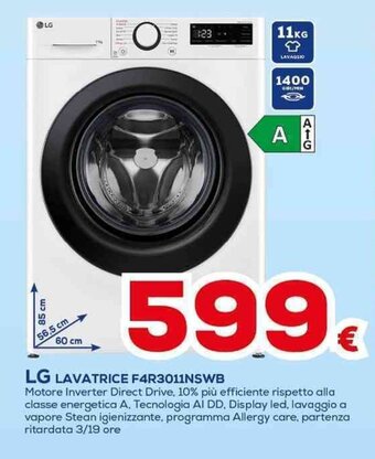 Euronics LG LAVATRICE F4R3011NSWB offerta