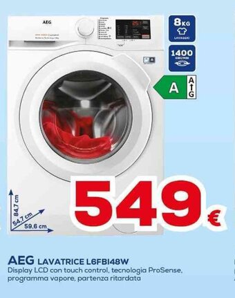 Euronics AEG LAVATRICE L6FBI48W offerta