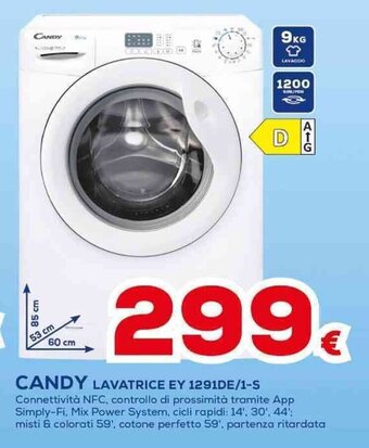 Euronics CANDY LAVATRICE EY 1291DE/1-S offerta