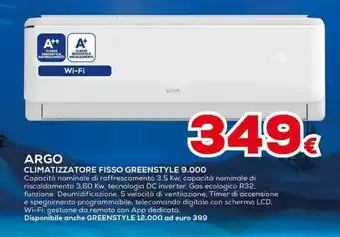 Euronics ARGO CLIMATIZZATORE FISSO GREENSTYLE 9.000 offerta
