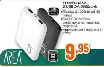 Expert POWERBANK 2 USB DA 5000mAh offerta