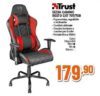 Expert Trust SEDIA GAMING RESTO GXT 707/708 offerta