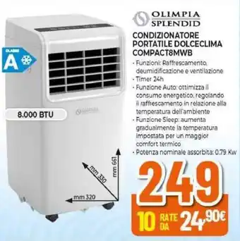 Expert OLIMPIA SPLENDID CONDIZIONATORE PORTATILE DOLCECLIMA COMPACT8MWB offerta