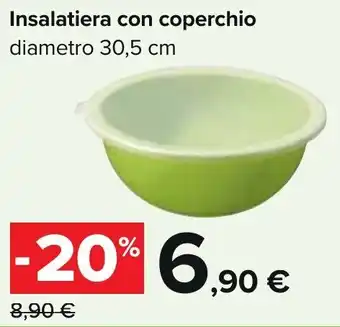 Carrefour Insalatiera con coperchio diametro 30,5 cm offerta