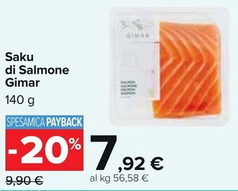 Carrefour Saku di Salmone Gimar 140 g offerta