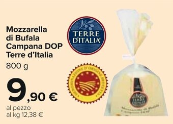 Carrefour Mozzarella di Bufala Campana DOP Terre d'Italia 800 g offerta