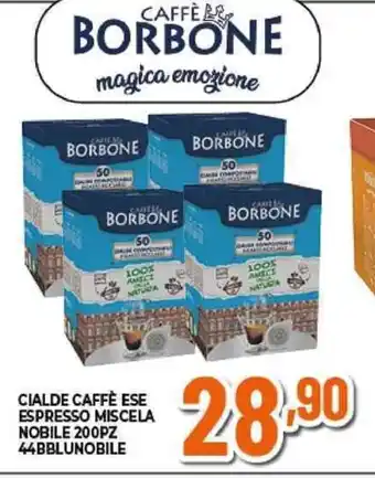 Expert CIALDE CAFFÈ ESE ESPRESSO MISCELA NOBILE 200PZ 44BBLUNOBILE offerta