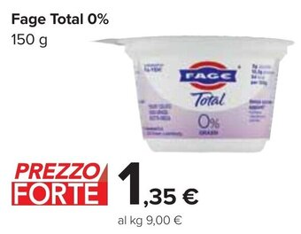 Carrefour Fage Total 0% 150 g offerta