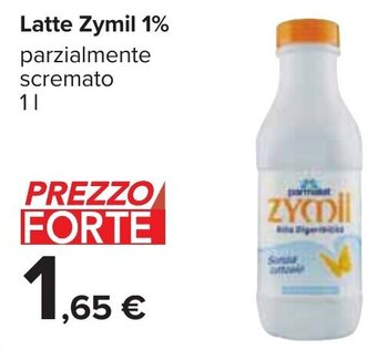 Carrefour Latte Zymil 1% parzialmente scremato 1 l offerta