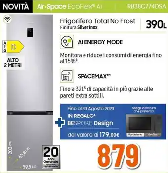 Expert Samsung Frigorifero Total No Frost RB38C774DSA offerta