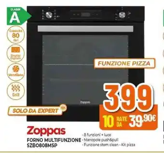 Expert Zoppas FORNO MULTIFUNZIONE SZBO808MSP offerta