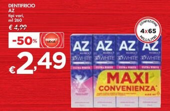 Bennet DENTIFRICIO AZ tipi vari, ml 260 offerta