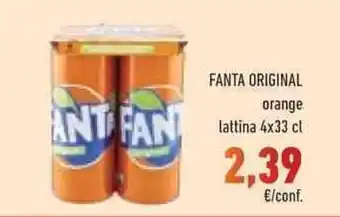 Conad FANTA ORIGINAL orange lattina 4x33 cl offerta