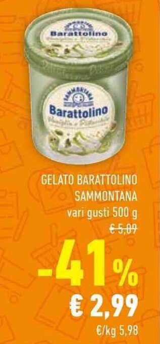 Conad GELATO BARATTOLINO SAMMONTANA vari gusti 500 g offerta