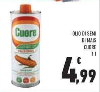 Conad OLIO DI SEMI DI MAIS CUORE 1 l offerta