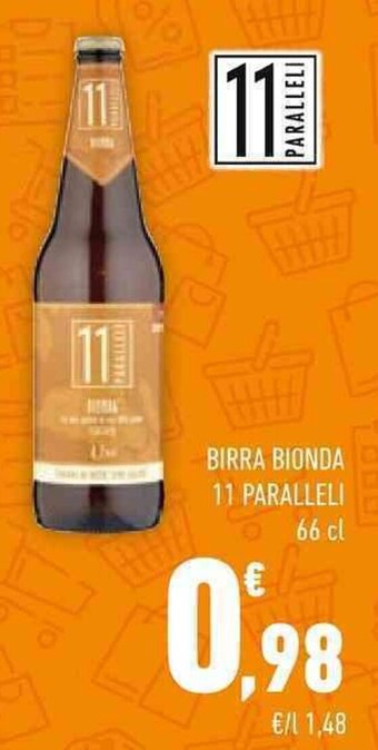 Conad BIRRA BIONDA 11 PARALLELI 66 cl offerta