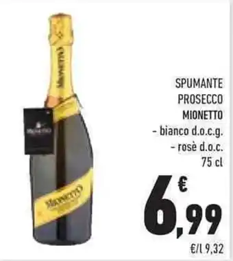 Conad SPUMANTE PROSECCO MIONETTO 75 cl offerta