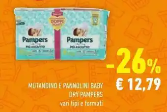 Conad MUTANDINO E PANNOLINI BABY DRY PAMPERS offerta