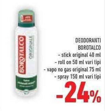 Conad DEODORANTI BOROTALCO - stick original 40 ml offerta