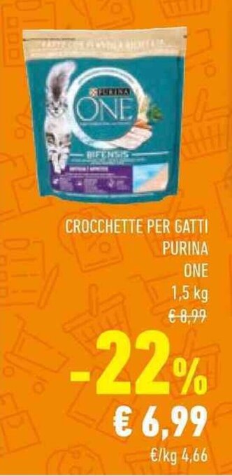Conad CROCCHETTE PER GATTI PURINA ONE 1,5 kg offerta