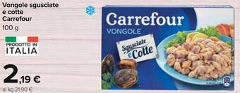 Carrefour Vongole sgusciate e cotte Carrefour 100 g offerta