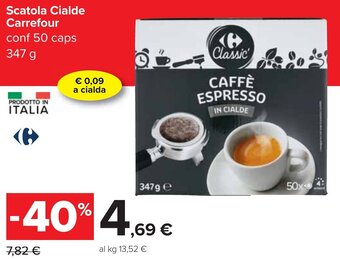 Carrefour Scatola Cialde Carrefour conf 50 caps 347 g offerta
