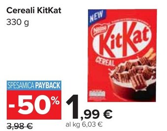 Carrefour Cereali KitKat 330 g offerta
