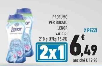 Conad PROFUMO PER BUCATO LENOR vari tipi 210 g offerta