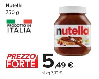 Carrefour Nutella 750 g offerta