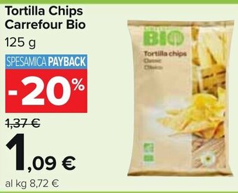 Carrefour Tortilla Chips Carrefour Bio 125 g offerta