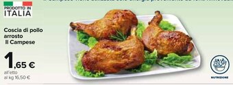 Carrefour Coscia di pollo arrosto Il Campese offerta