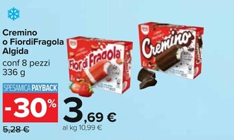 Carrefour Cremino o FiordiFragola Algida conf 8 pezzi 336 g offerta