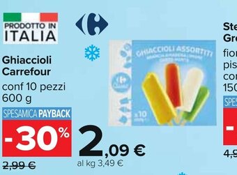 Carrefour Ghiaccioli Carrefour conf 10 pezzi 600 g offerta