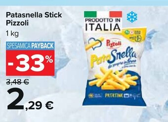 Carrefour Patasnella Stick Pizzoli 1 kg offerta
