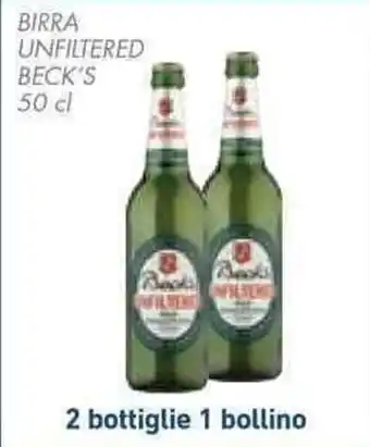Conad BIRRA UNFILTERED BECK'S 50 cl offerta