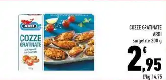 Conad COZZE GRATINATE ARBI surgelate 200 g offerta