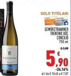 Concilio gewurztraminer trentino doc