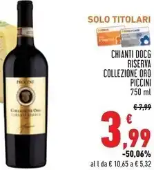 Conad Superstore Piccini chianti docg riserva offerta