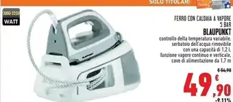 Conad Superstore Blaupunkt ferro con caldaia a vapore 5 bar offerta
