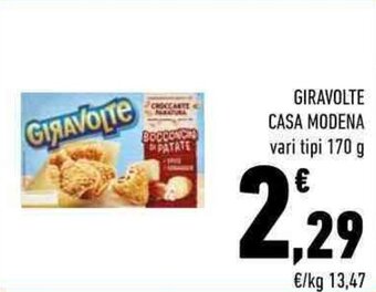 Conad GIRAVOLTE CASA MODENA vari tipi 170 g offerta