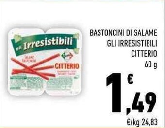 Conad BASTONCINI DI SALAME GLI IRRESISTIBILI CITTERIO 60 g offerta