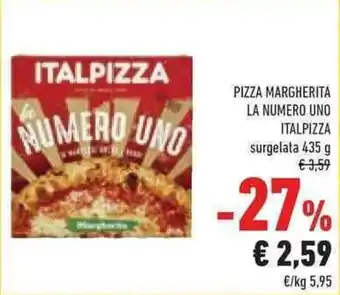Conad PIZZA MARGHERITA LA NUMERO UNO ITALPIZZA surgelata 435 g offerta