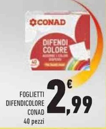 Conad FOGLIETTI DIFENDICOLORE CONAD 40 pezzi offerta