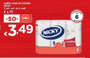 Bennet CARTA CASA IN CUCINA NICKY 2 veli, conf. da 6 rotoli offerta