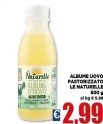 Le naturelle albume uovo pastorizzato 500g