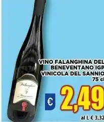 Vivo Supermercati Beneventano vino falanghina del igp vinicola del sannio 75cl offerta