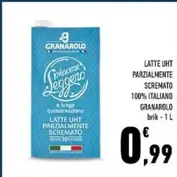 Conad City Granarolo latte uht parzialmente scremato offerta
