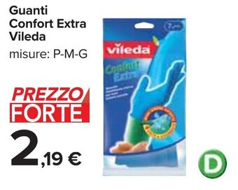 Carrefour Guanti Confort Extra Vileda misure: P-M-G offerta