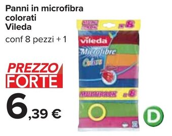 Carrefour Panni in microfibra colorati Vileda conf 8 pezzi + 1 offerta