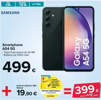 Carrefour SAMSUNG Smartphone A54 5G offerta